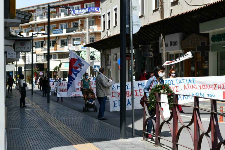 Συγκέντρωση και πορεία του ΠΑΜΕ για την Εργατική Πρωτομαγιά στις Σέρρες