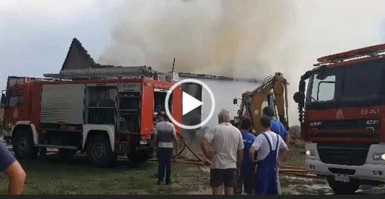 Σέρρες -Τώρα : Καίγεται αποθήκη έξω από το Σκούταρι – Πήρε φωτιά από πτώση κεραυνού  (video)