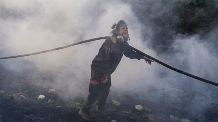 Φωτιά στην Ανάβυσσο: Συγκλονιστικές φωτογραφίες – Η ηρωίδα που έδωσε μάχη με τις φλόγες (Φώτο, Βίντεο)