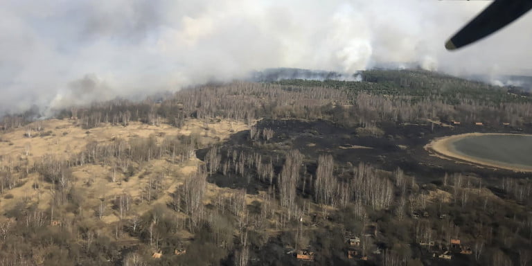 Ουκρανία: Δασική φωτιά κοντά στο Τσερνόμπιλ προκαλεί αύξηση της ραδιενέργειας