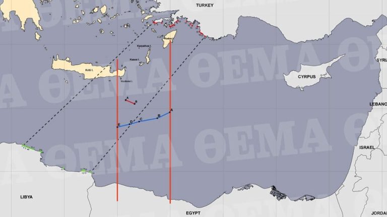 Συμφωνία Ελλάδας – Αιγύπτου: Αυτός είναι ο χάρτης οριοθέτησης ΑΟΖ μεταξύ των δύο χωρών