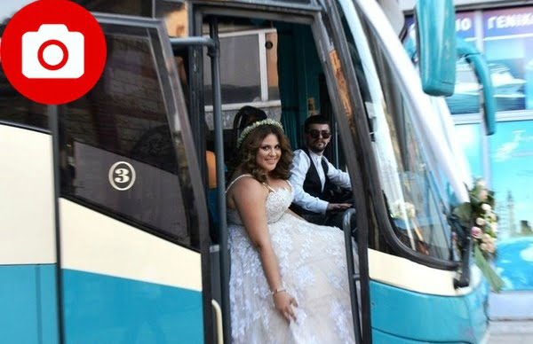 Αλεξάνδρεια: Η νύφη έφτασε στην εκκλησία με… λεωφορείο των ΚΤΕΛ! (ΦΩΤΟ)