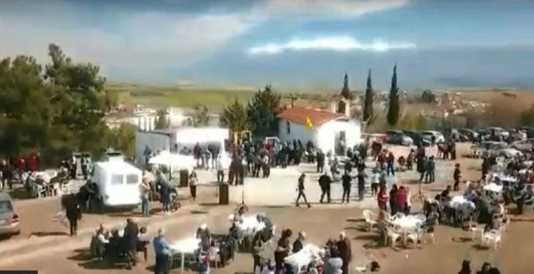 Σέρρες: Γιορτή χαρταετού στη Μεσορράχη στο εκκλησάκι του Άι-Γιώργη by drone (video)