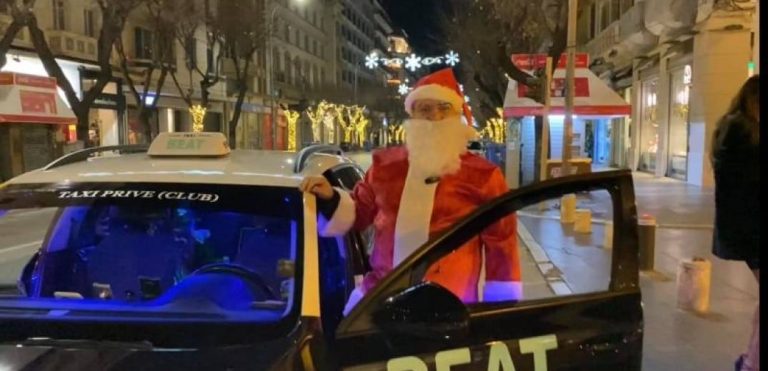 Θεσσαλονίκη: Οδηγός ταξί ντύθηκε Αϊ Βασίλης και διοργάνωσε… ρεβεγιόν εν κινήσει (video)