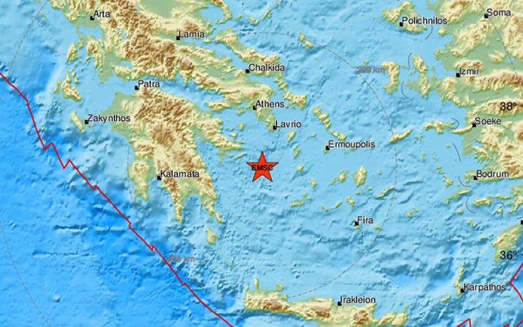 Σεισμός τώρα ανατολικά της Ύδρας : Έγινε αισθητός στην Αθήνα