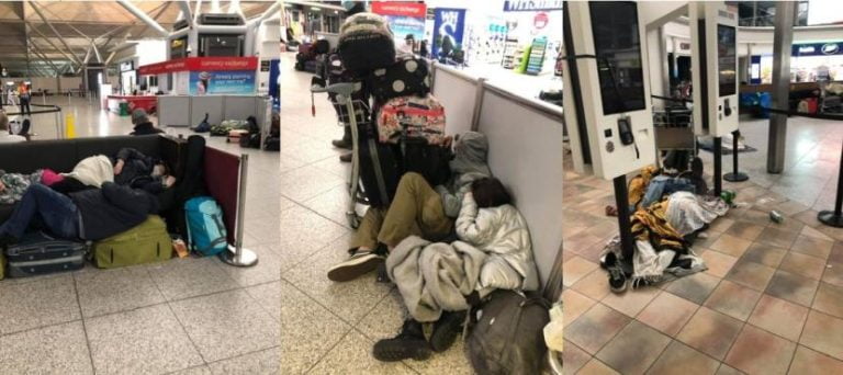 Κορωνοϊός: Στο …πάτωμα του αεροδρομίου κοιμούνται οι εγκλωβισμένοι Έλληνες