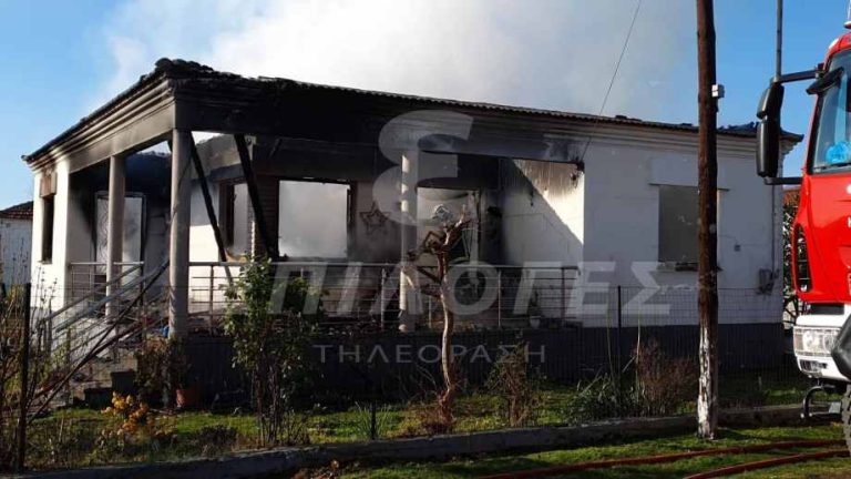 Σέρρες: Ολοσχερώς κάηκε κατοικία στο Μεγαλοχώρι -video