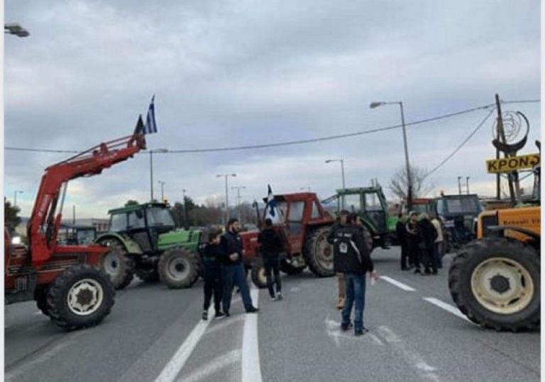 Τώρα : Κλειστή η εθνική Σερρών Θεσσαλονίκης από τα τρακτέρ των αγροτών