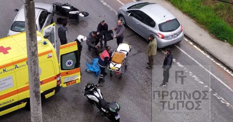 Τροχαίο στη Δράμα: Στο νοσοκομείο διανομέας μετά από σύγκρουση μοτοσικλέτας με ΙΧ
