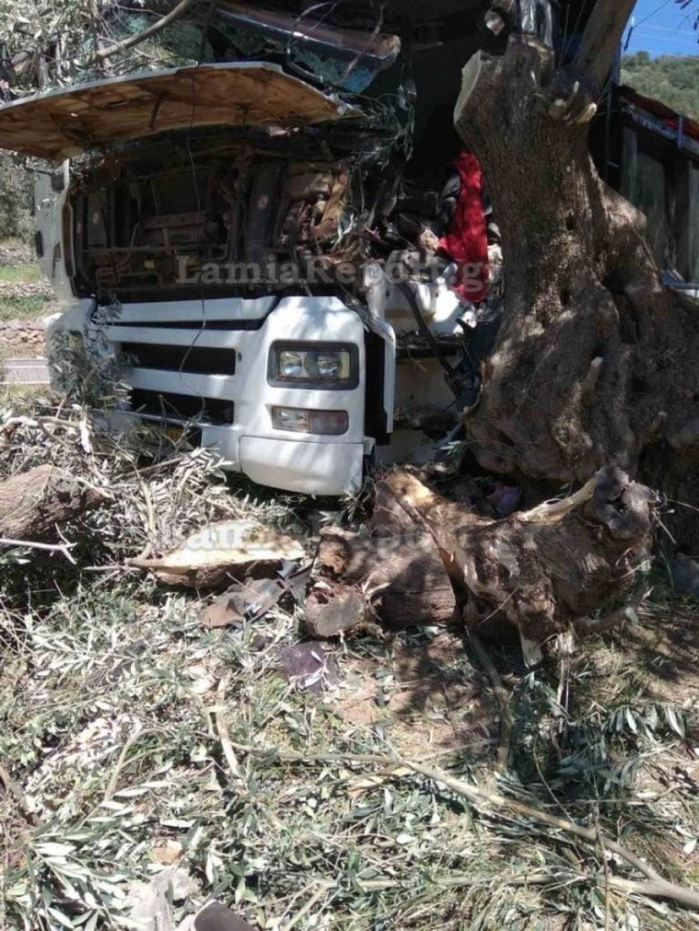 Φωκίδα: Νεκρός σε τροχαίο 31χρονος – Το φορτηγό του «καρφώθηκε» σε ελιά (φωτο)
