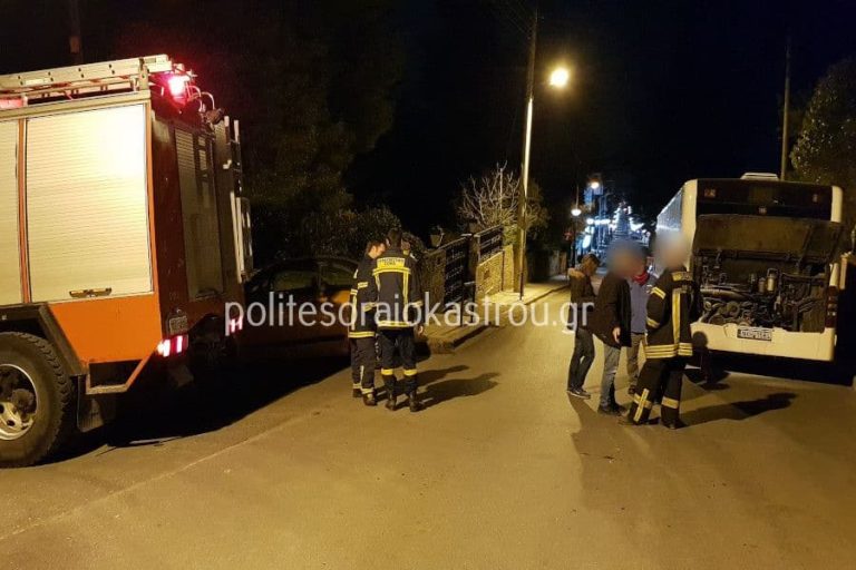 Φωτιά εν κινήσει σε λεωφορείο του ΚΤΕΛ Θεσσαλονίκης στο Ωραιόκαστρο