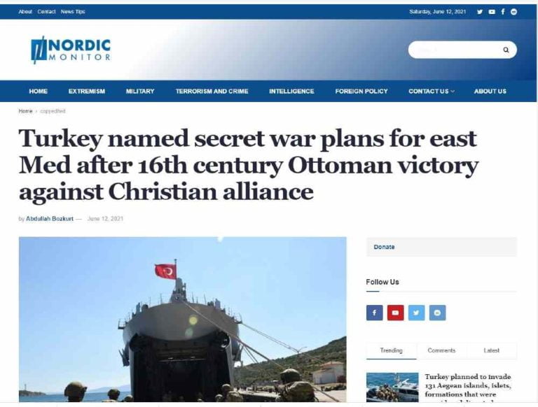 “Βόμβα” από το Nordic Monitor: Αποκάλυψε το μυστικό τουρκικό σχέδιο για εισβολή σε Ελλάδα και Αρμενία (φωτο)