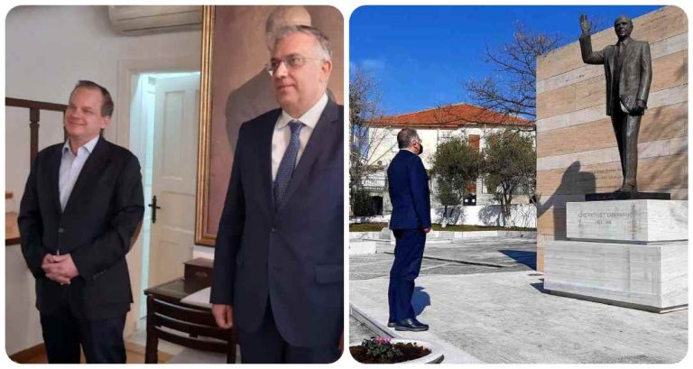 Πρώτη Σερρών: Στην οικία του Εθνάρχη ο Υπουργός Προστασίας του Πολίτη -φωτο