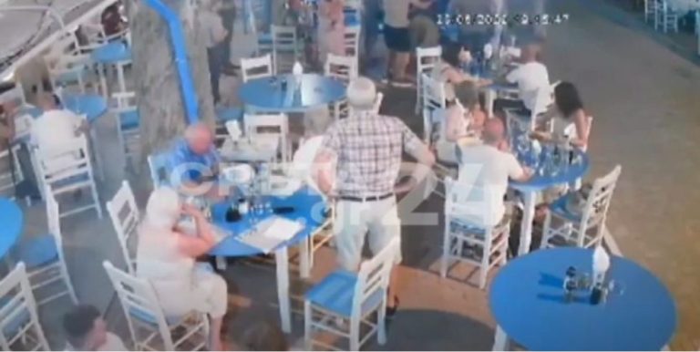 Τουρίστας παραλίγο να πνιγεί με ένα κομμάτι πεπόνι σε ταβέρνα στην Κρήτη – Τον έσωσε θαμώνας-video