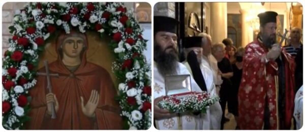 Σέρρες: Με κατάνυξη η περιφορά της εικόνας της Αγίας Μαρίνας στην Μαυροθάλασσα- video