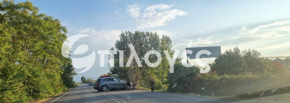 Σέρρες-Τώρα: Αυτοκίνητο κάθετα στον δρόμο  Σερρών Νιγρίτας- φωτο