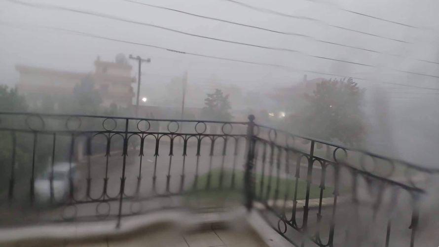 Ηράκλεια Σερρών: Ισχυρό Μπουρίνι με βροχή και χαλάζι -Καταστροφές και διακοπή ρεύματος