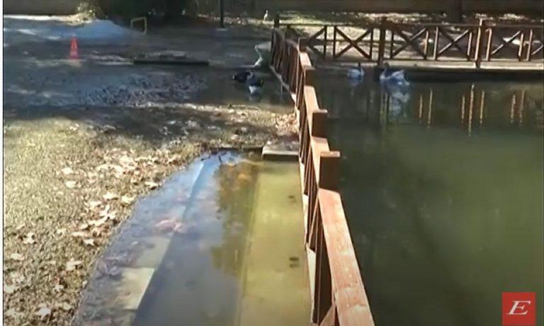 Σέρρες: Πού οφείλεται η υπερχείλιση νερών στην τεχνητή λίμνη στην Κοιλάδα- video