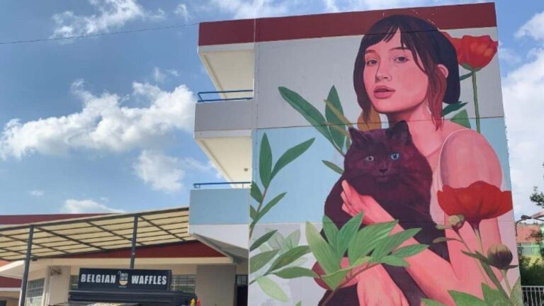 Εντυπωσιακή τοιχογραφία σε σχολείο στον Κορυδαλλό από την Πρεσβεία του Βελγίου