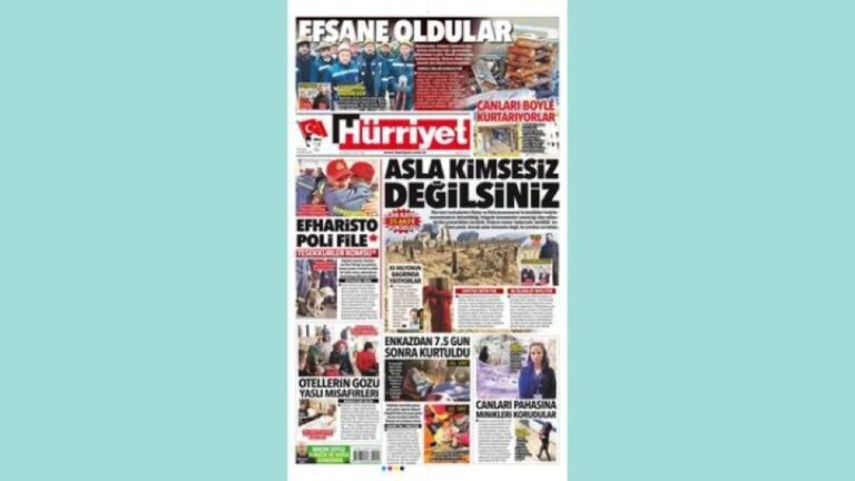 «EFHARISTO POLI FILE» – Δημοσιεύματα ευγνωμοσύνης στον τουρκικό Τύπο για την στήριξη της Ελλάδας