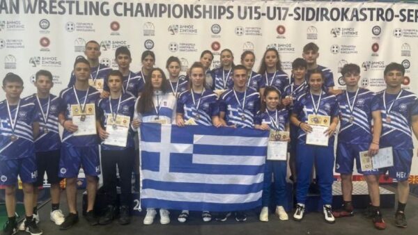 Σιδηρόκαστρο Σερρών- 5 χρυσά, 5 ασημένια και 9 χάλκινα η Εθνική Ελλάδας στο Βαλκανικό πρωτάθλημα πάλης