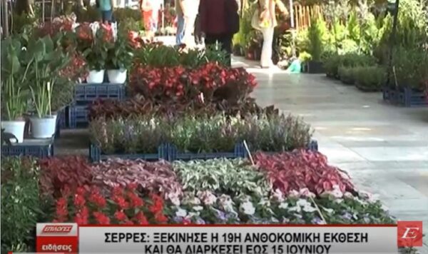 Σέρρες: Ξεκίνησε η 19η Ανθοκομική έκθεση και θα διαρκέσει ως 15 Ιουνίου- video