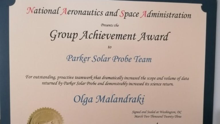 Βραβείο από τη ΝASA σε Ελληνίδα Ερευνήτρια Φυσικής Διαστήματος για την έρευνα των μυστηρίων του Ήλιου