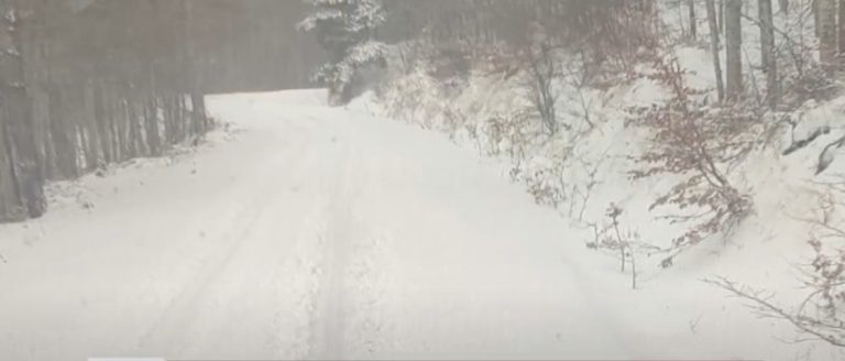 Σέρρες: Χιόνισε σε Βροντού και Λαϊλιά- video