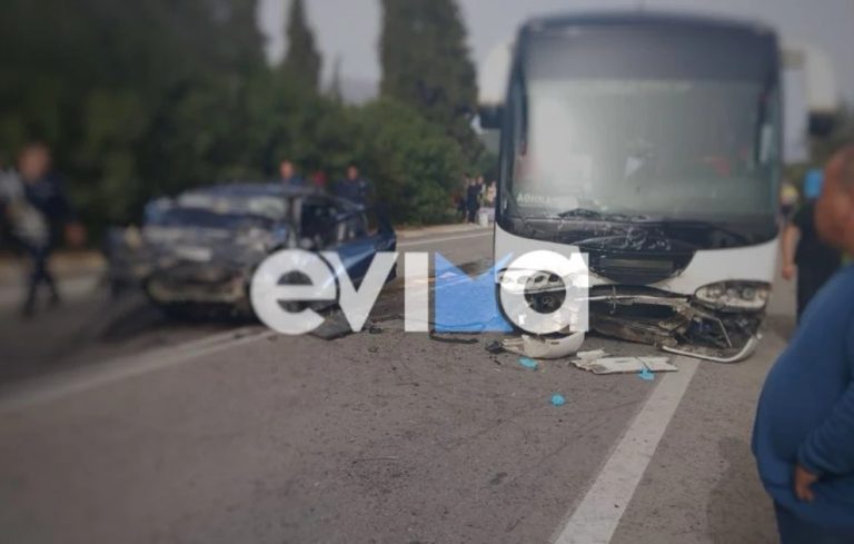 Θανατηφόρο τροχαίο στην Εύβοια: Νεκρός ο οδηγός ΙΧ που συγκρούστηκε με λεωφορείο