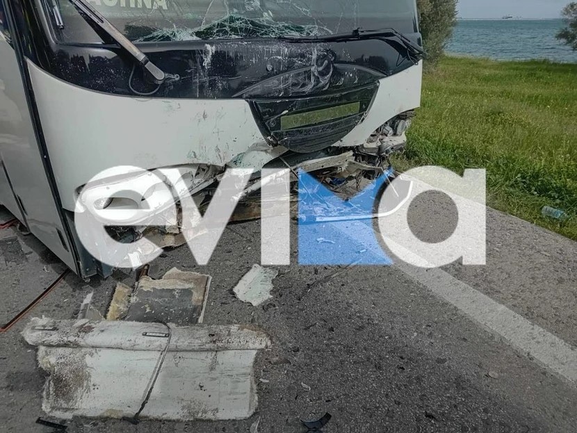 Θανατηφόρο τροχαίο στην Εύβοια: Νεκρός ο οδηγός ΙΧ που συγκρούστηκε με λεωφορείο- φωτογραφίες