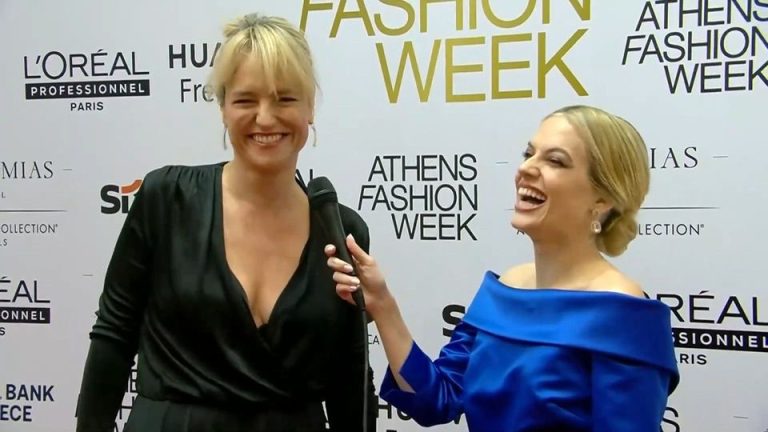 Κομψότατη η Ορσαλία Παρθένη στο Athens Fashion Week