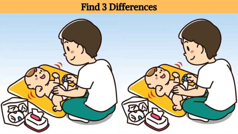 Τεστ παρατηρητικότητας: Μπορείτε να βρείτε τις 3 διαφορές στις εικόνες με έναν άνδρα και ένα μωρό σε 17 δευτερόλεπτα;