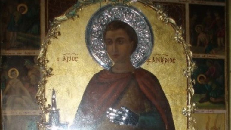 Η εικόνα του Αγίου Φανουρίου από τη Ρόδο στην Αγία Παρασκευή Σιδηροκάστρου