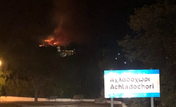 Σέρρες: Ολονύχτια μάχη με τις φλόγες στο Αχλαδοχώρι- video