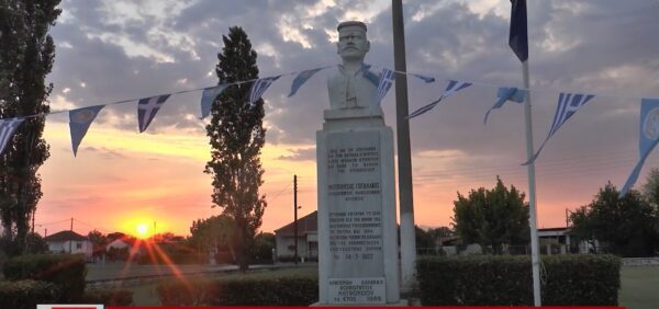 άγαλμα του Καπετά Μητρουση στο Μητρούσι Σερρών