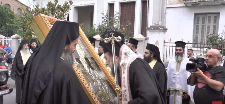 Σέρρες: Την Ιερή Εικόνα της Παναγίας της Ξενιάς υποδέχτηκε η Μητρόπολη Σερρών- video
