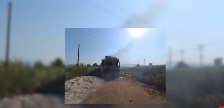 Σέρρες: Σε 24 ώρες κάηκαν δυο φορτηγά - Είχαν σηκωμένες καρότσες και έκοψαν το δίκτυο ηλεκτροδότησης- video