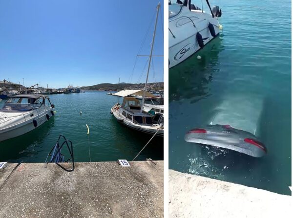 Καβάλα: Αυτοκίνητο έπεσε στη θάλασσα στον λιμένα των Ελευθερών (video)