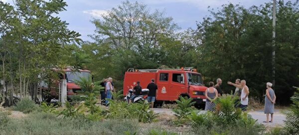 Σέρρες: Φωτιά πίσω από το πρώην στρατόπεδο Παπαλουκά- φωτογραφίες