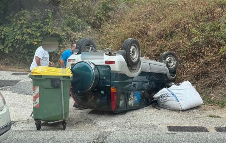 Καβάλα: Εκτροπή οχήματος με ανατροπή στον δρόμο του Παληού