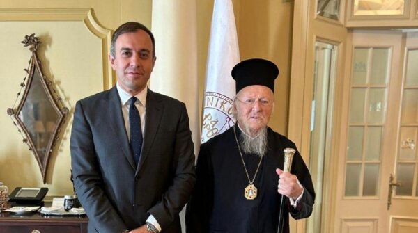Συνάντηση του Τάσου Χατζηβασιλείου με τον Οικουμενικό Πατριάρχη κ.κ. Βαρθολομαίο