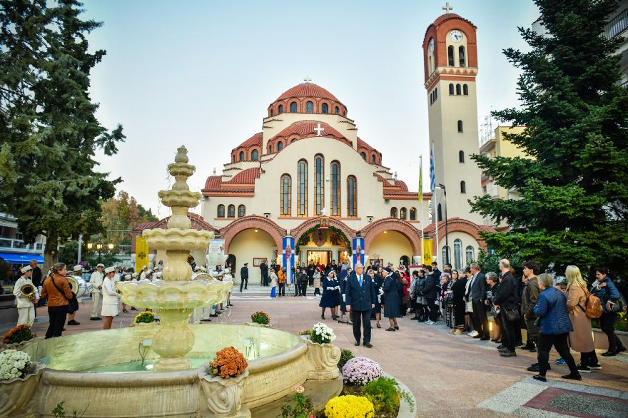 Υποδοχή της ιεράς εικόνας Παναγίας «Χοζοβιωτίσσης» στις Σέρρες- φωτογραφίες