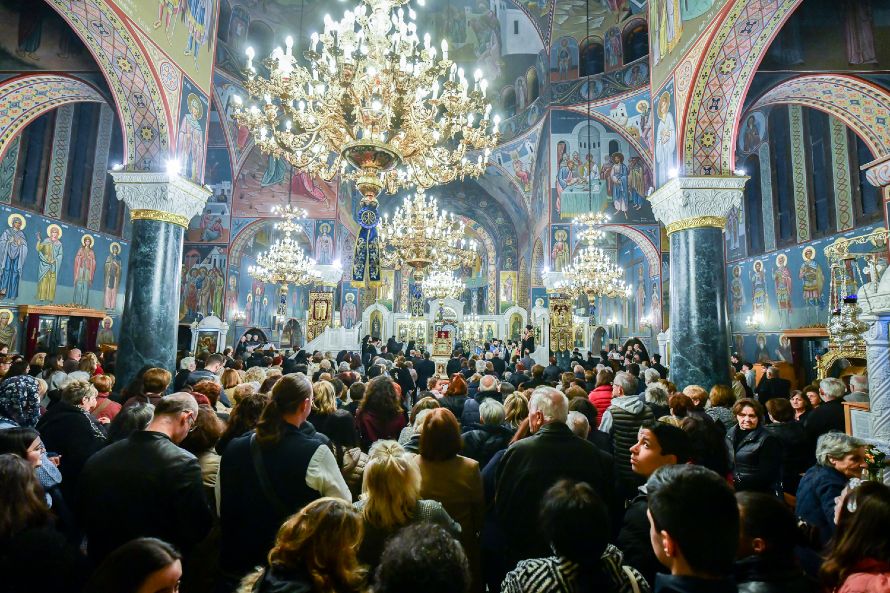 Υποδοχή της ιεράς εικόνας Παναγίας «Χοζοβιωτίσσης» στις Σέρρες- φωτογραφίες