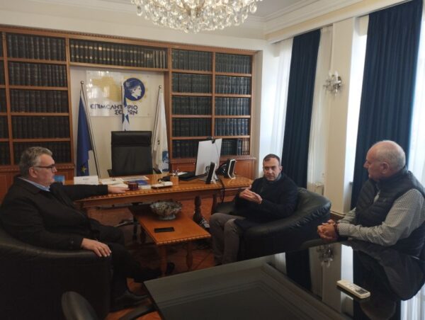 Ο νέος Υφυπουργός Εξωτερικών Τάσος Χατζηβασιλείου στο Επιμελητήριο Σερρών