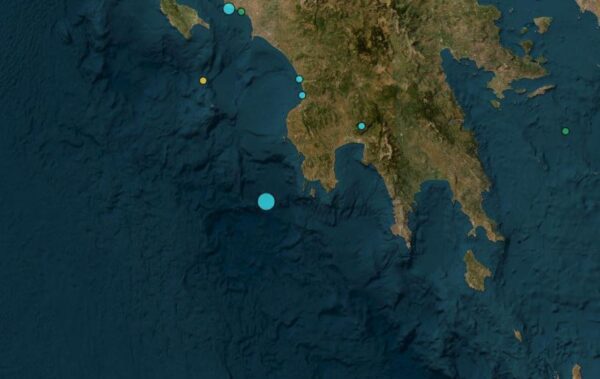 Σεισμός 4,1 Ρίχτερ δυτικά της Μεθώνης