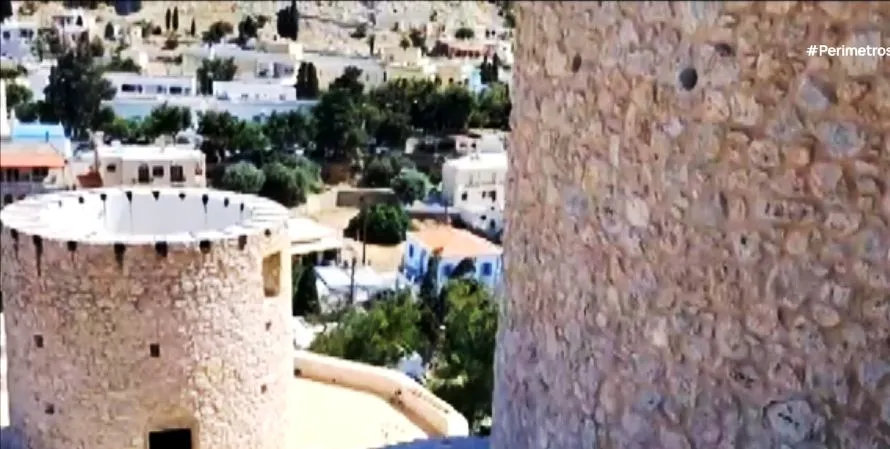Οι ανεμόμυλοι στο κάστρο Χρυσοχεριάς Καλύμνου