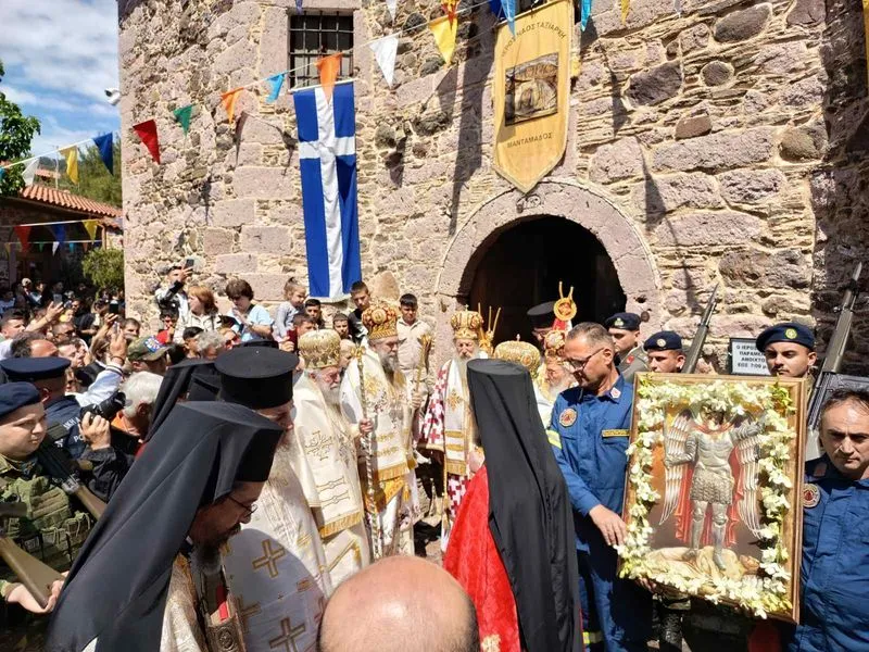 Ο Σερρών Θεολόγος στο ιερό Προσκύνημα Μανταμάδου