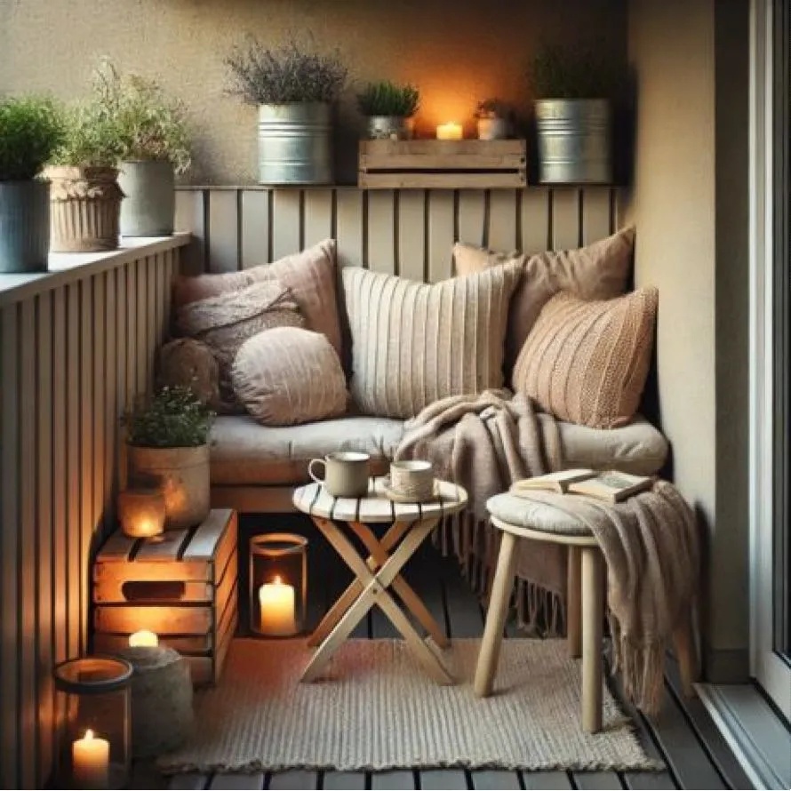 Πώς να φτιάξετε μια cozy γωνιά στο μπαλκόνι χωρίς μεγάλο κόστος