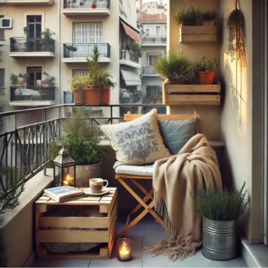 Πώς να φτιάξετε μια cozy γωνιά στο μπαλκόνι χωρίς μεγάλο κόστος