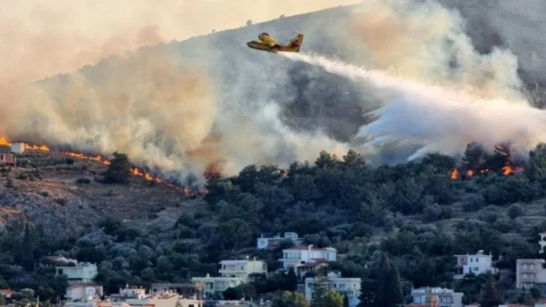 Μάχη με τις φλόγες στη Χίο - Αλλεπάλληλα μηνύματα από το 112 για εκκενώσεις οικισμών